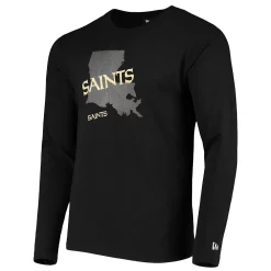 Men's New Era Black New Orleans Saints State Long Sleeve T-Shirt -New Era Shop 4558188 ALT2