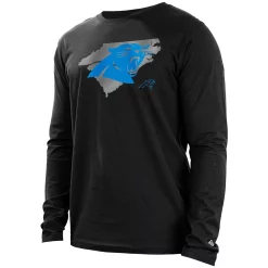 Men's New Era Black Carolina Panthers State Long Sleeve T-Shirt