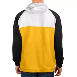 Men's New Era Gold/White Pittsburgh Steelers Gametime Quarter-Zip Hoodie Jacket -New Era Shop 4642942 ALT2