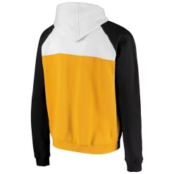 Men's New Era Gold/White Pittsburgh Steelers Gametime Quarter-Zip Hoodie Jacket -New Era Shop 4642942 ALT3