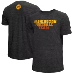 Men's New Era Black Washington Football Team Retro Draft Graphic Tri-Blend T-Shirt