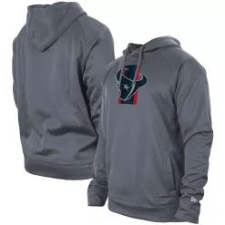 Men's New Era Gray Houston Texans Training Camp Raglan Pullover Hoodie