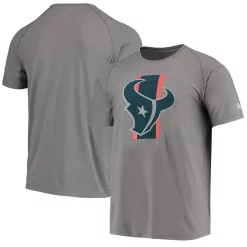 Men's New Era Gray Houston Texans Training Camp Raglan T-Shirt