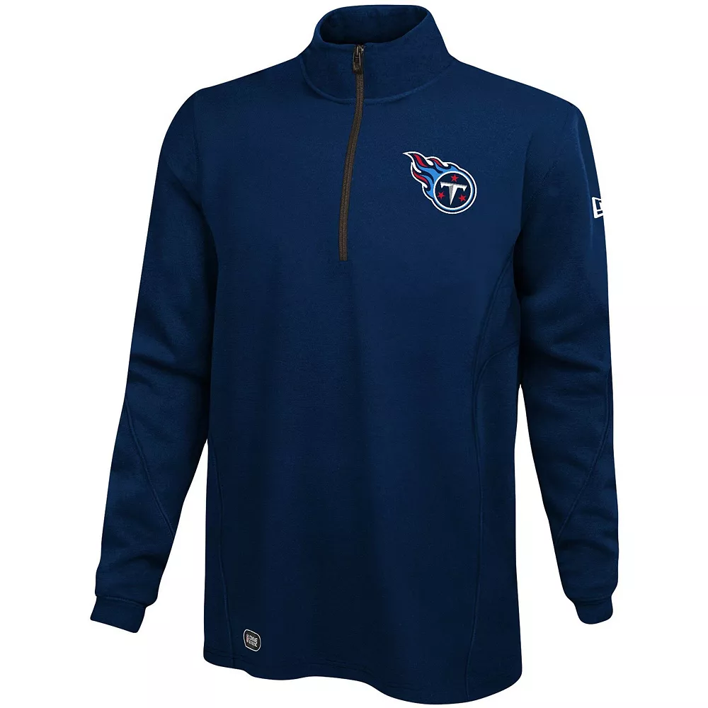 Men's New Era Navy Tennessee Titans Combine Authentic Overcome Quarter-Zip Jacket 3 Men's New Era Navy Tennessee Titans Combine Authentic Overcome Quarter-Zip Jacket - Image 3