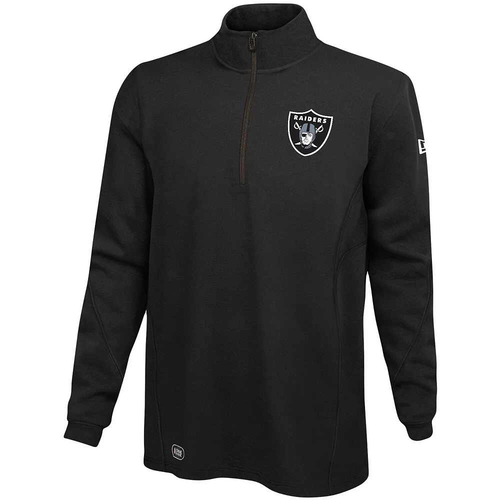 Men's New Era Black Las Vegas Raiders Combine Authentic Overcome Quarter-Zip Jacket 3 Men's New Era Black Las Vegas Raiders Combine Authentic Overcome Quarter-Zip Jacket - Image 3