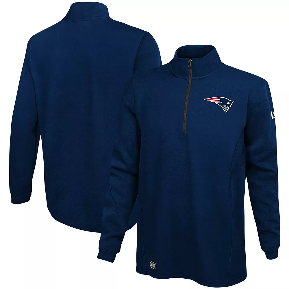 Men's New Era Navy New England Patriots Combine Authentic Overcome Quarter-Zip Jacket 2 Men's New Era Navy New England Patriots Combine Authentic Overcome Quarter-Zip Jacket - Image 2