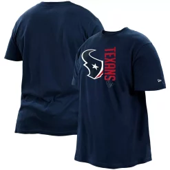 Men's New Era Navy Houston Texans Big & Tall 2-Hit T-Shirt