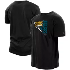 Men's New Era Black Jacksonville Jaguars Split Logo 2-Hit T-Shirt