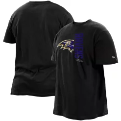 Men's New Era Black Baltimore Ravens Big & Tall 2-Hit T-Shirt
