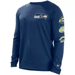 Men's New Era College Navy Seattle Seahawks Hype 2-Hit Long Sleeve T-Shirt 5 Men's New Era College Navy Seattle Seahawks Hype 2-Hit Long Sleeve T-Shirt -New Era Shop 5071721 ALT2
