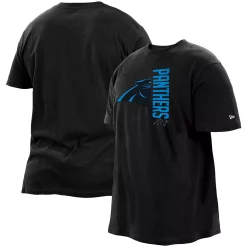 Men's New Era Black Carolina Panthers Big & Tall 2-Hit T-Shirt