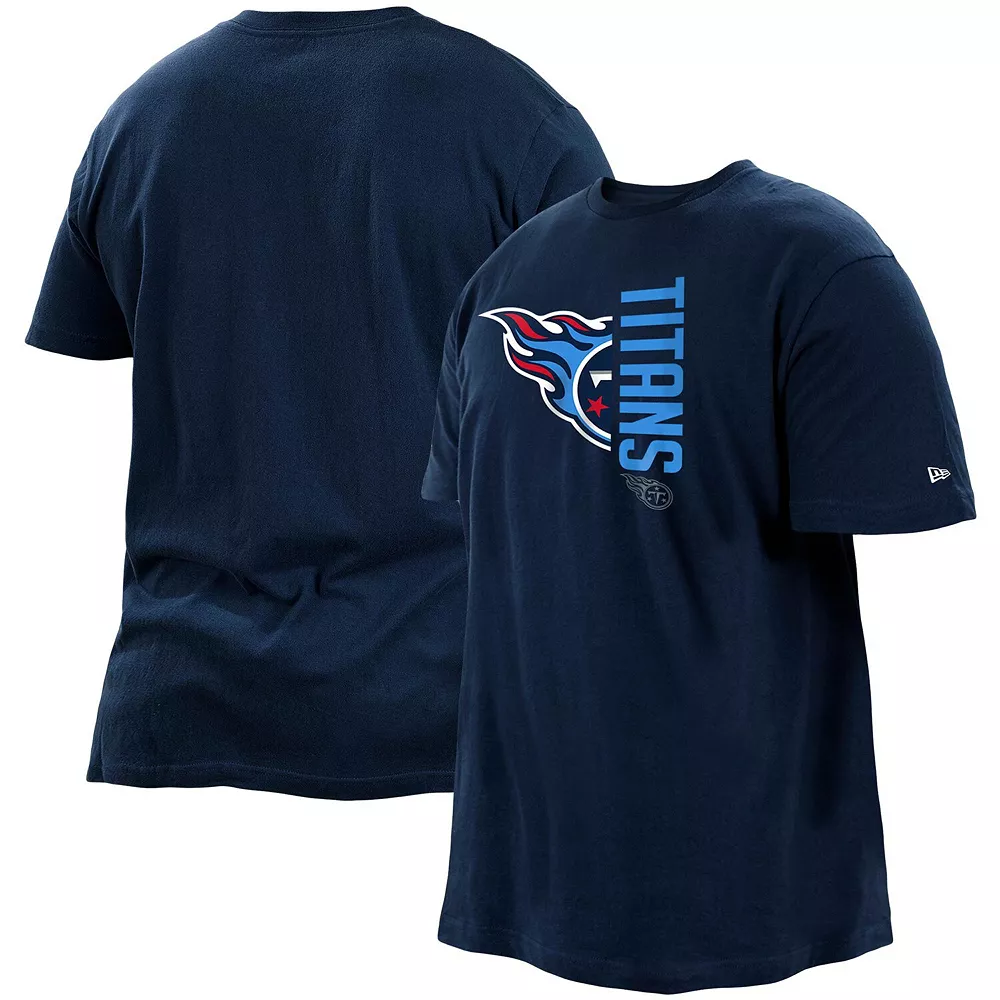 Men's New Era Navy Tennessee Titans Big & Tall 2-Hit T-Shirt 1 Men's New Era Navy Tennessee Titans Big & Tall 2-Hit T-Shirt