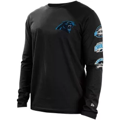 Men's New Era Black Carolina Panthers Hype 2-Hit Long Sleeve T-Shirt -New Era Shop 5219448 ALT2