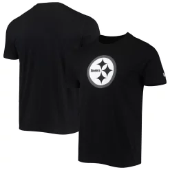 Men's New Era Black Pittsburgh Steelers Team Logo T-Shirt