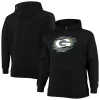 Men's New Era Black Green Bay Packers Big & Tall Primary Logo Pullover Hoodie