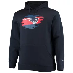 Men's New Era Navy New England Patriots Big & Tall Primary Logo Pullover Hoodie -New Era Shop 5320447 ALT2
