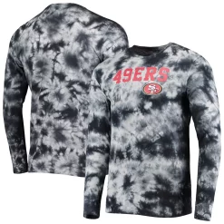 Men's New Era Black San Francisco 49ers Tie-Dye Long Sleeve T-Shirt