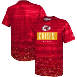 Men's New Era Red Kansas City Chiefs Combine Authentic Sweep T-Shirt