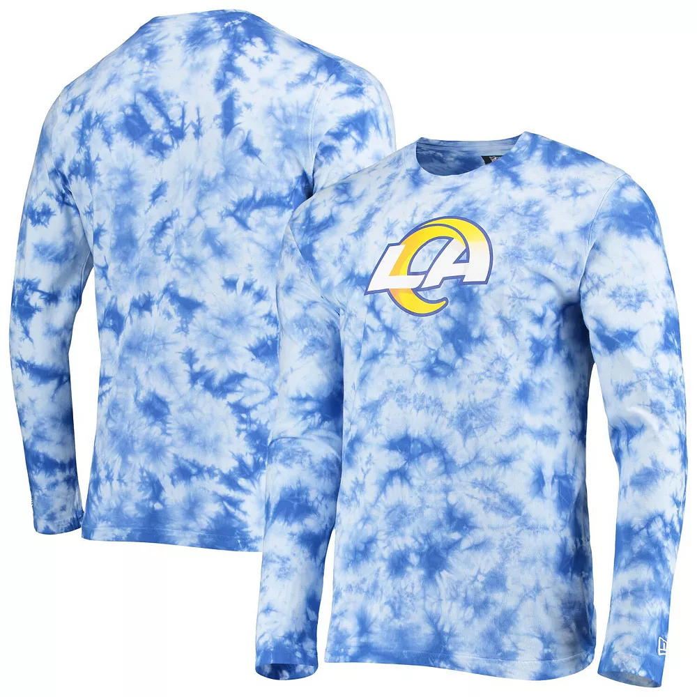 Men's New Era Royal Los Angeles Rams Tie-Dye Long Sleeve T-Shirt 1 Men's New Era Royal Los Angeles Rams Tie-Dye Long Sleeve T-Shirt