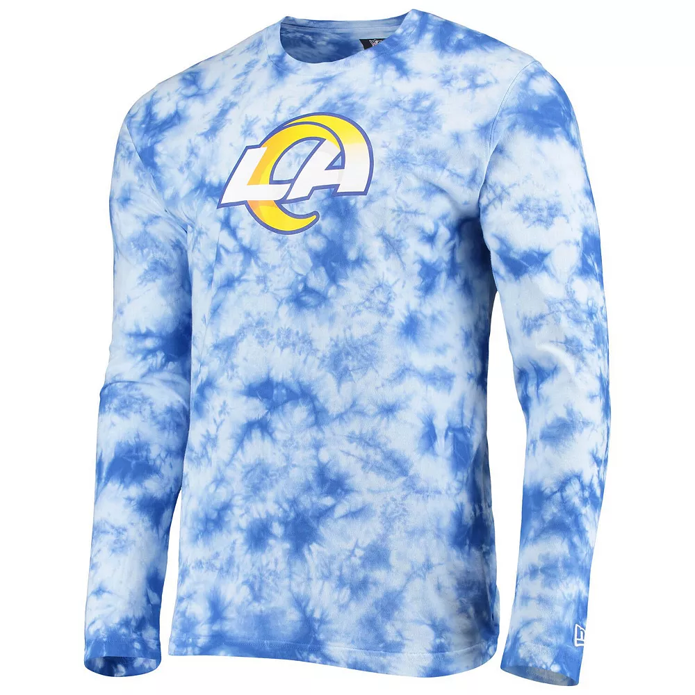 Men's New Era Royal Los Angeles Rams Tie-Dye Long Sleeve T-Shirt 3 Men's New Era Royal Los Angeles Rams Tie-Dye Long Sleeve T-Shirt - Image 3
