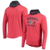 Men's New Era Red/Navy Houston Texans Active Block Hoodie Long Sleeve T-Shirt