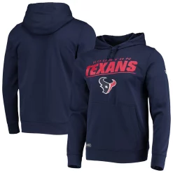 Men's New Era Navy Houston Texans Combine Authentic Stated Fleece Pullover Hoodie