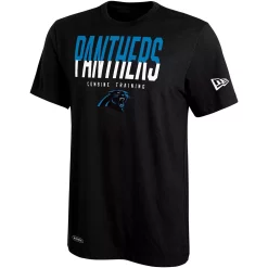 Men's New Era Black Carolina Panthers Combine Authentic Big Stage T-Shirt