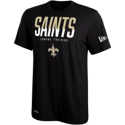 Men's New Era Black New Orleans Saints Combine Authentic Big Stage T-Shirt