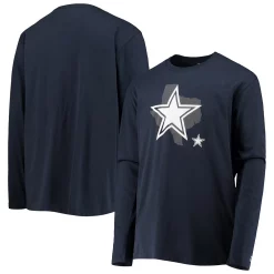 Men's New Era Navy Dallas Cowboys State Long Sleeve T-Shirt