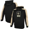 Men's New Era Black New Orleans Saints Combine Authentic Rise Pullover Hoodie