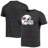 Men's New Era Black Arizona Cardinals Helmet Logo Tri-Blend T-Shirt