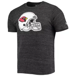Men's New Era Black Arizona Cardinals Helmet Logo Tri-Blend T-Shirt -New Era Shop 5382764 ALT2
