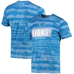 Men's New Era Blue Detroit Lions Combine Authentic Sweep T-Shirt