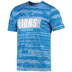 Men's New Era Blue Detroit Lions Combine Authentic Sweep T-Shirt -New Era Shop 5384732 ALT2