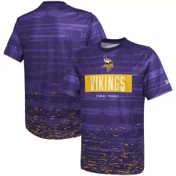 Men's New Era Purple Minnesota Vikings Combine Authentic Sweep T-Shirt