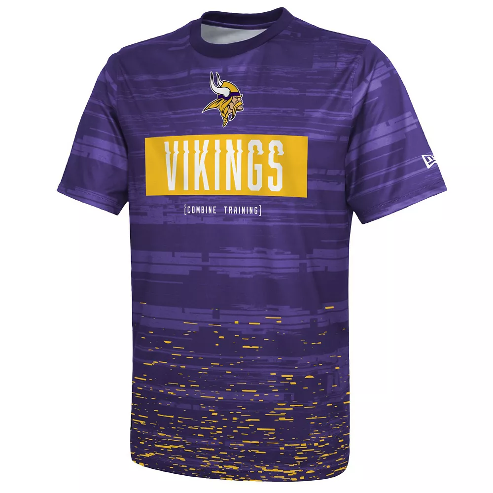 Men's New Era Purple Minnesota Vikings Combine Authentic Sweep T-Shirt 3 Men's New Era Purple Minnesota Vikings Combine Authentic Sweep T-Shirt - Image 3