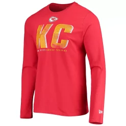 Men's New Era Red Kansas City Chiefs Combine Authentic Static Abbreviation Long Sleeve T-Shirt -New Era Shop 5386125 ALT2