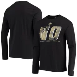 Men's New Era Black New Orleans Saints Combine Authentic Static Abbreviation Long Sleeve T-Shirt
