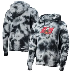 Men's New Era Black Tampa Bay Buccaneers Tie-Dye Pullover Hoodie