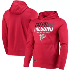 Men's New Era Red Atlanta Falcons Combine Authentic Big Stage Pullover Hoodie