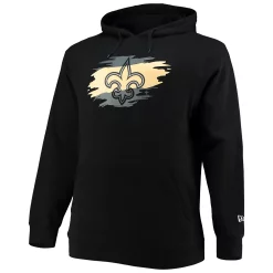 Men's New Era Black New Orleans Saints Big & Tall Primary Logo Pullover Hoodie -New Era Shop 5391998 ALT2