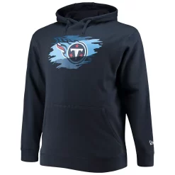 Men's New Era Navy Tennessee Titans Big & Tall Primary Logo Pullover Hoodie -New Era Shop 5392515 ALT2