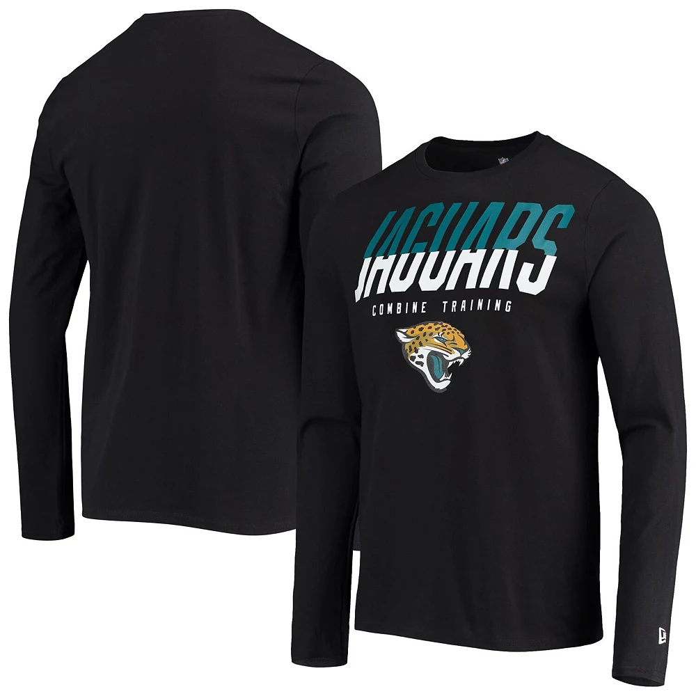 Men's New Era Black Jacksonville Jaguars Combine Authentic Split Line Long Sleeve T-Shirt 2 Men's New Era Black Jacksonville Jaguars Combine Authentic Split Line Long Sleeve T-Shirt - Image 2