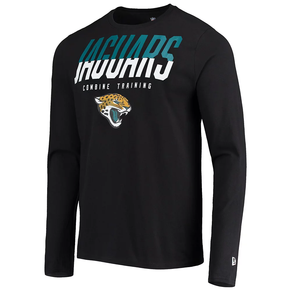 Men's New Era Black Jacksonville Jaguars Combine Authentic Split Line Long Sleeve T-Shirt 3 Men's New Era Black Jacksonville Jaguars Combine Authentic Split Line Long Sleeve T-Shirt - Image 3