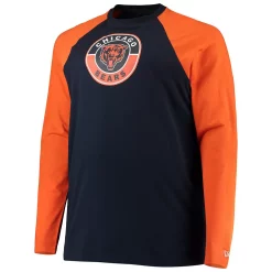 Men's New Era Navy/Orange Chicago Bears Big & Tall League Raglan Long Sleeve T-Shirt 5 Men's New Era Navy/Orange Chicago Bears Big & Tall League Raglan Long Sleeve T-Shirt -New Era Shop 5408757 ALT2