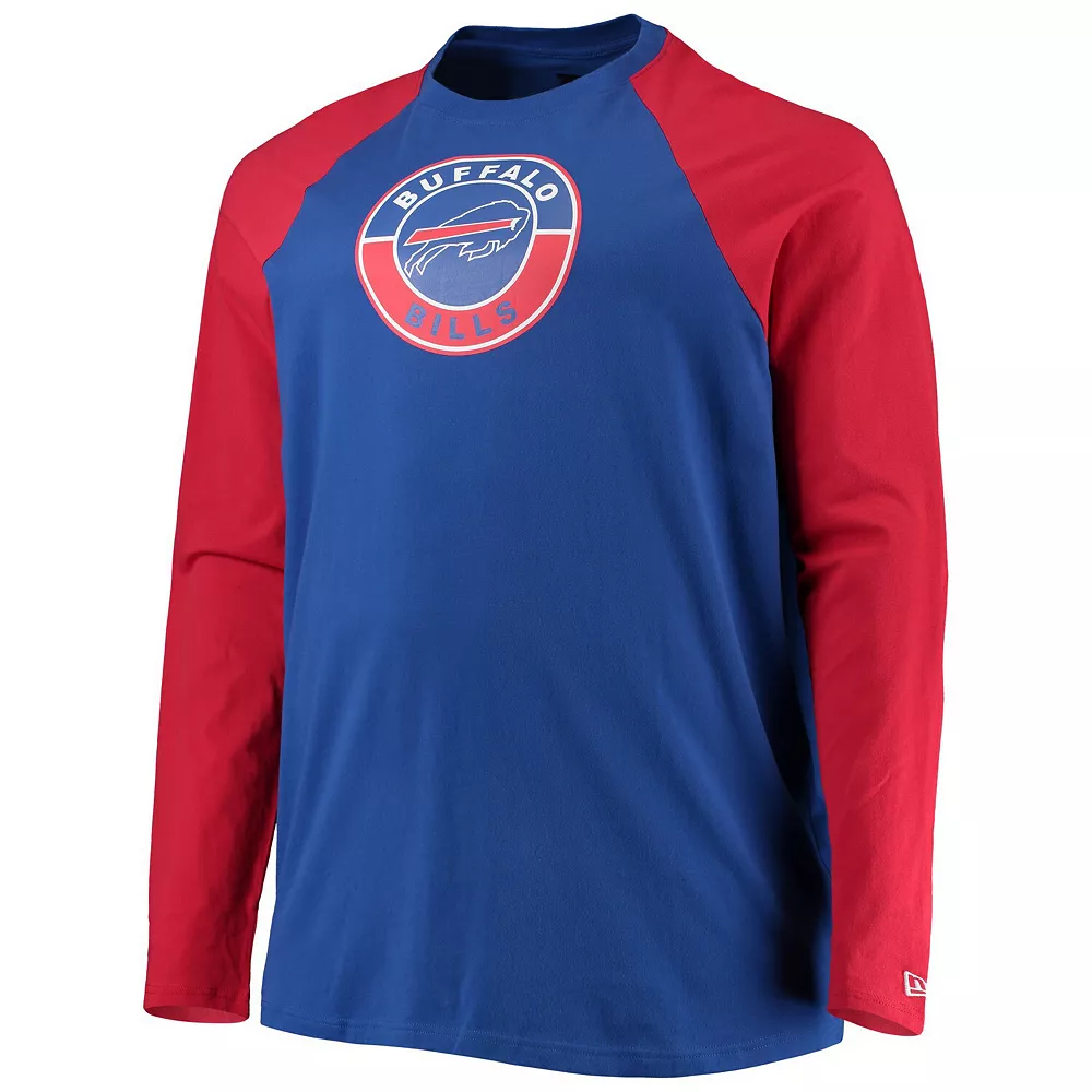 Men's New Era Royal/Red Buffalo Bills Big & Tall League Raglan Long Sleeve T-Shirt 3 Men's New Era Royal/Red Buffalo Bills Big & Tall League Raglan Long Sleeve T-Shirt - Image 3