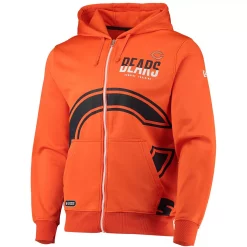 Men's New Era Orange Chicago Bears Drill Combine Authentic Full-Zip Hoodie Jacket -New Era Shop 5409211 ALT2