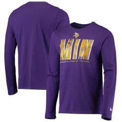 Men's New Era Purple Minnesota Vikings Combine Authentic Static Abbreviation Long Sleeve T-Shirt