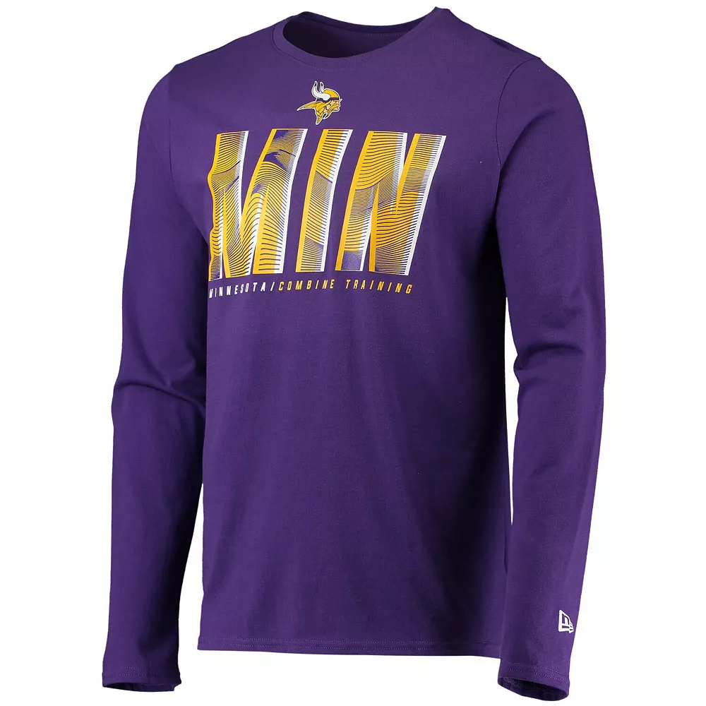 Men's New Era Purple Minnesota Vikings Combine Authentic Static Abbreviation Long Sleeve T-Shirt 3 Men's New Era Purple Minnesota Vikings Combine Authentic Static Abbreviation Long Sleeve T-Shirt - Image 3
