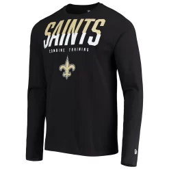 Men's New Era Black New Orleans Saints Combine Authentic Split Line Long Sleeve T-Shirt -New Era Shop 5411625 ALT2